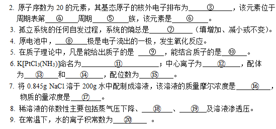 懷化學(xué)院2022年專升本無機(jī)化學(xué)模擬試卷