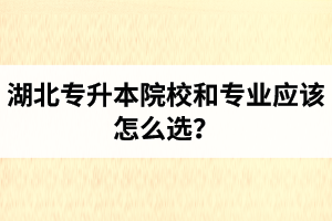 湖北專升本院校和專業(yè)應該怎么選？公辦院校和民辦院校差別大嗎？