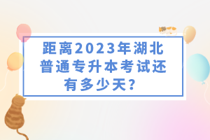 距離2023年湖北普通專升本考試還有多少天？