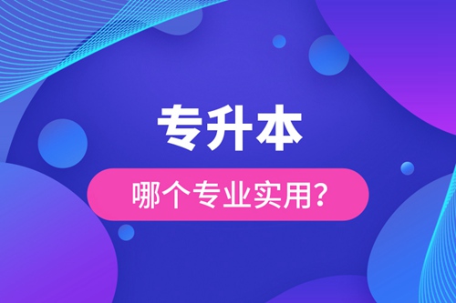 專(zhuān)升本哪個(gè)專(zhuān)業(yè)實(shí)用？