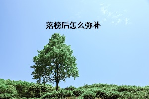 落榜后怎么彌補(bǔ)