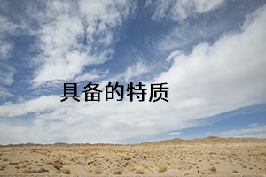 具備的特質(zhì) 具備的特質(zhì)