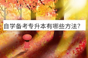 自學(xué)備考專升本有哪些方法 自學(xué)備考專升本有哪些方法