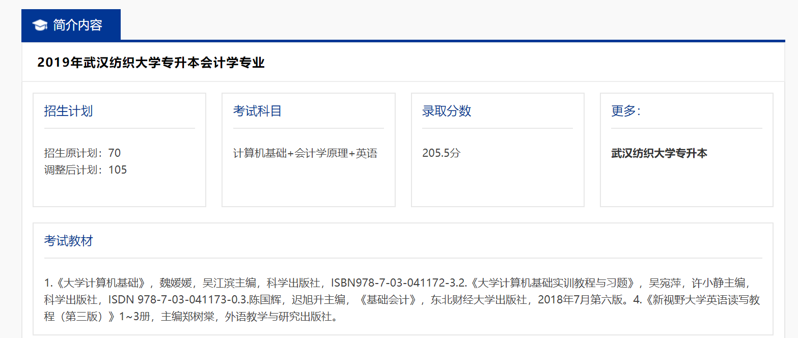 武漢紡織會計學(xué)考試科目