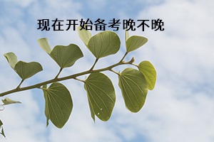 現(xiàn)在開始備考晚不晚