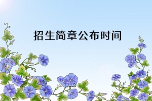 招生簡(jiǎn)章公布時(shí)間