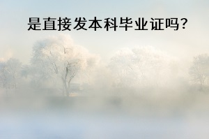 是直接發(fā)本科畢業(yè)證嗎？